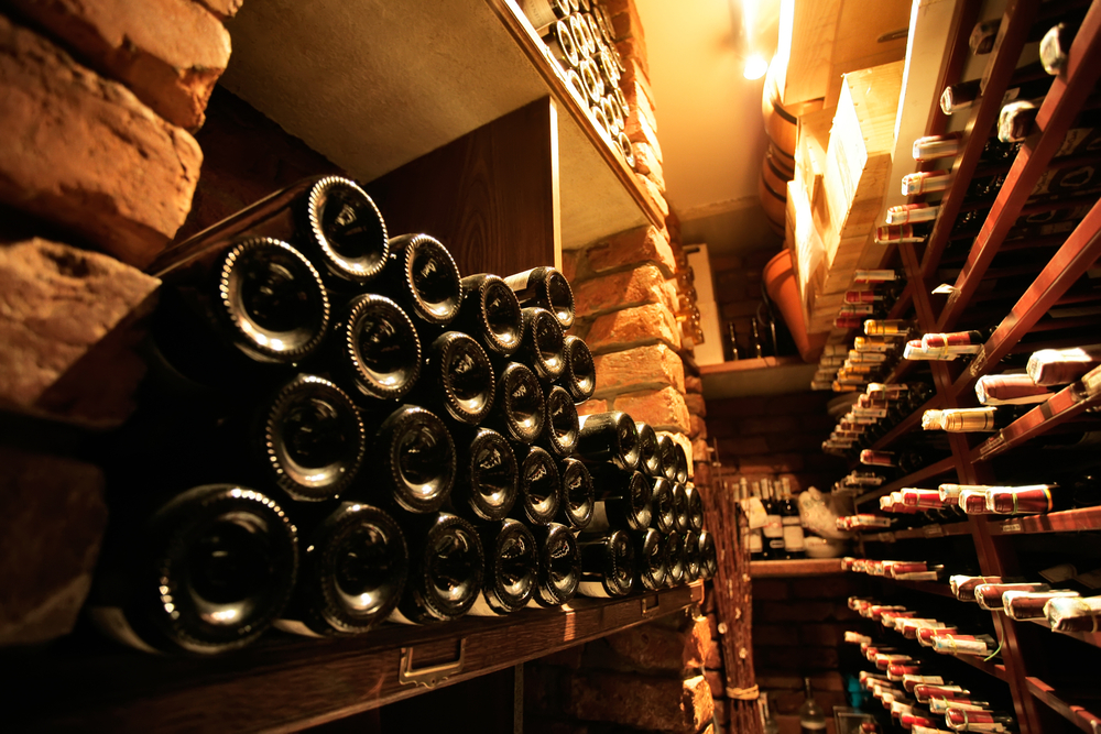 Wine cellar kept at the perfect temperature to ensure wine matures properly.